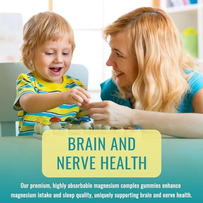dilib Magnesium Komplex Gummibärchen für Kinder & Erwachsene – Beruhigende Kaugummis mit Magnesiumglycinat, Taurat, Citrat, Malat – Unterstützt Ruhe, Stressabbau, Knochen, Muskeln, Stimmung – Vegan, 60 Stück (1er-Pack)