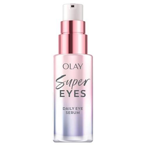 Olay Super Eye Serum – Vitamin C, Koffein, Niacinamid, Aminopeptid, Aloe Vera – Anti-Aging Augenpflege gegen dunkle Augenringe, Falten & feine Linien, 0,45 Fl Oz