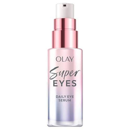 Olay Super Eye Serum – Vitamin C, Koffein, Niacinamid, Aminopeptid, Aloe Vera – Anti-Aging Augenpflege gegen dunkle Augenringe, Falten & feine Linien, 0,45 Fl Oz