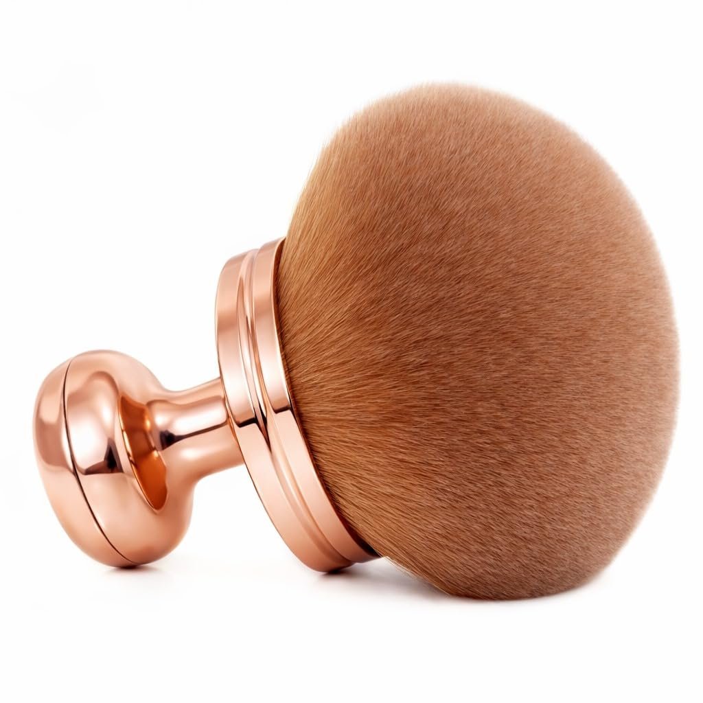 GOERTI Extra Großer Selbstbräuner Pinsel, Körper Make-up & Beine Bräunungsbürste – Ultra-dichter Kabuki Foundation Pinsel für Bräunungsschaum, Bronzer, Körper Foundation & Glow Cream | Streifenfreies Gesichts- und Körperblending
