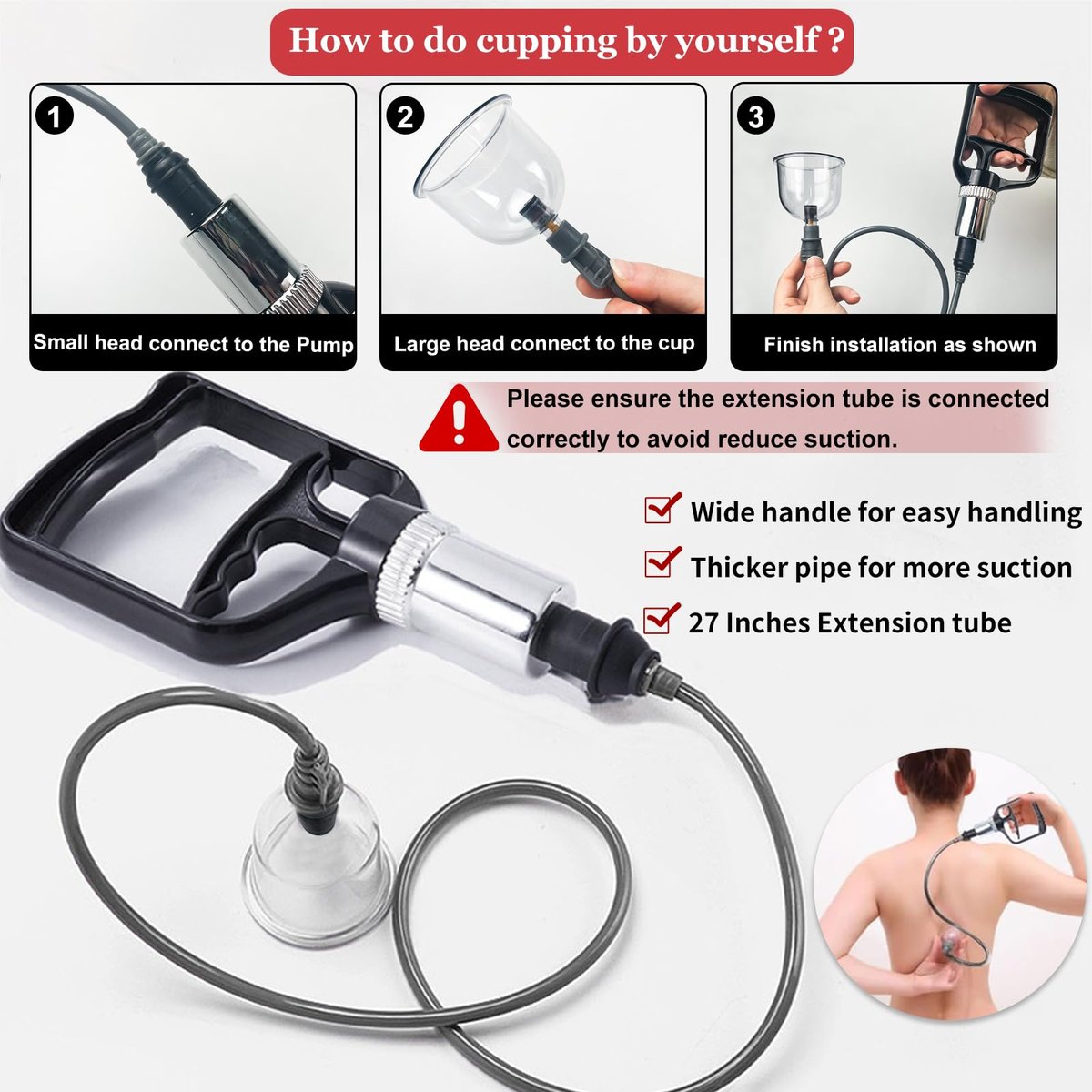 DEFUNX Schröpfen-Set, 19 Becher Schröpf-Set für Massagetherapie, Schröpftherapie-Set mit Pumpe für Rückenmassage, Schmerzlinderung, Physiotherapie
