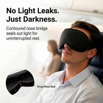 Blackout Schlafmaske mit Gewicht: 3D Konturierte Sanfte Druck Schlafmaske für Männer & Frauen - Flugzeug Reise & Nachtschicht Essentials, Null Augendruck, Atmungsaktive Augenklappe, Schwarz