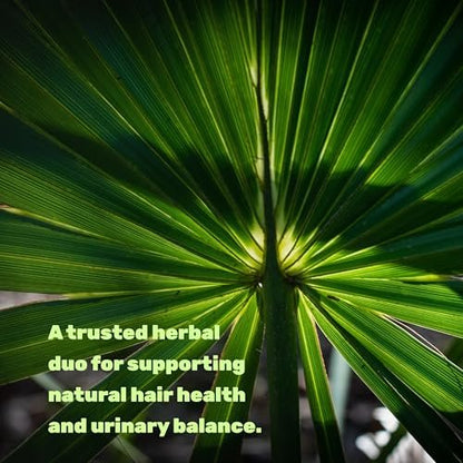 Sägepalmen-Kapseln mit Kürbiskernöl – 300 Kapseln | Unterstützt die Prostata-Gesundheit, DHT-Blocker, Haare, normaler Harndrang