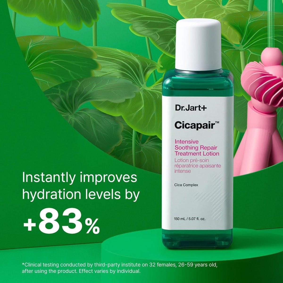 Dr.Jart+ Cicapair Intensive Soothing Repair Treatment Liquid – Beruhigendes Gesichtswasser mit Centella Asiatica gegen Rötungen, 150 ml