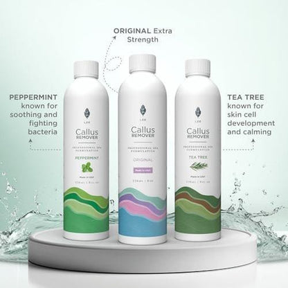 Lee Beauty Professional 8oz Gel Callus Entferner für Füße - Teebaum Schnellwirkende Formel, Extra Stark für Rissige Fersen & Tote Haut (1er Pack)
