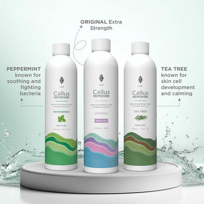 Lee Beauty Professional 8oz Gel Callus Entferner für Füße - Teebaum Schnellwirkende Formel, Extra Stark für Rissige Fersen & Tote Haut (1er Pack)