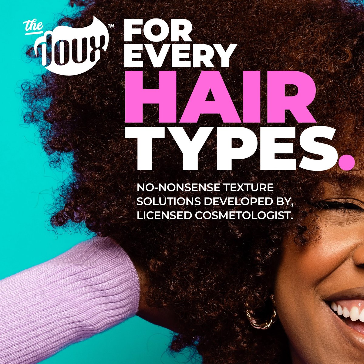 The Doux Multi-Use Mousse für lockiges Haar – Mousse Def Texture Foam für Styling, Lockendefinition, Volumen & Glanz – Lockencreme-Alternative für texturiertes Haar & Naturhaar-Stile