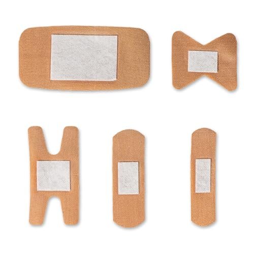 Lightning X Products Schwere, flexible Stoff-Pflaster, gemischte Größen, 5 Größen, 100er-Pack für Erste-Hilfe-Kits