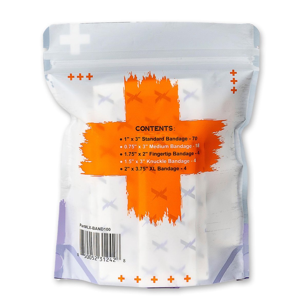 Lightning X Products Schwere, flexible Stoff-Pflaster, gemischte Größen, 5 Größen, 100er-Pack für Erste-Hilfe-Kits