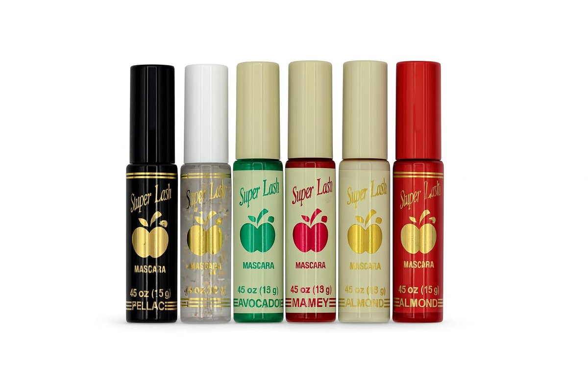By Apple Super Lash Mascara Bundle – Mexikanische Mascara für kräftiges und langanhaltendes Augen-Make-up, verlängert Wimpern, fördert organisches Wachstum, verstärkt Volumen – Packung mit 5 schwarzen und 1 klaren Mascara