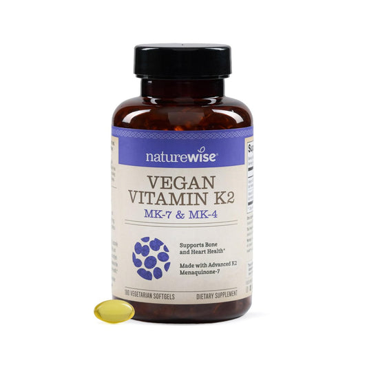 NatureWise Vitamin K2 600mcg Supplement mit MK-7 100mcg & MK-4 500mcg - verbesserte bioverfügbare Formel - K-Komplex für Knochen- und Herzgesundheit - vegan, glutenfrei, ohne Gentechnik - 180 Weichkapseln (6-Monats-Vorrat)