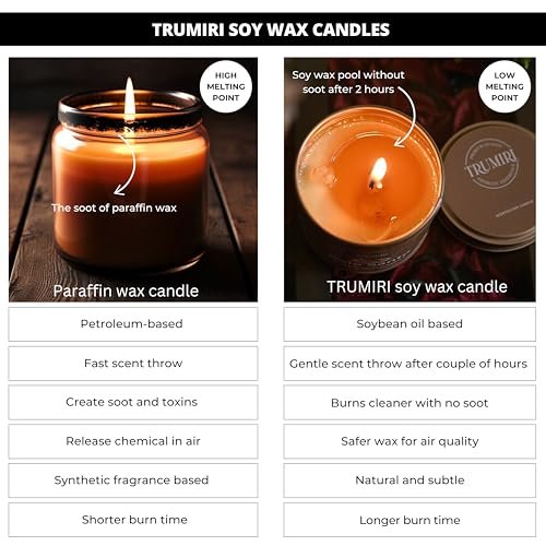 TRUMIRI Money Wealth Kristallkerze – 5oz Sojawachs mit ätherischen Ölen für Wohlstand und Manifestation – langanhaltend, natürlich, organisch, ungiftig
