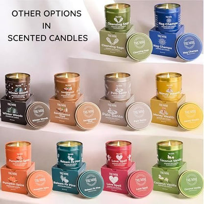 TRUMIRI Money Wealth Kristallkerze – 5oz Sojawachs mit ätherischen Ölen für Wohlstand und Manifestation – langanhaltend, natürlich, organisch, ungiftig