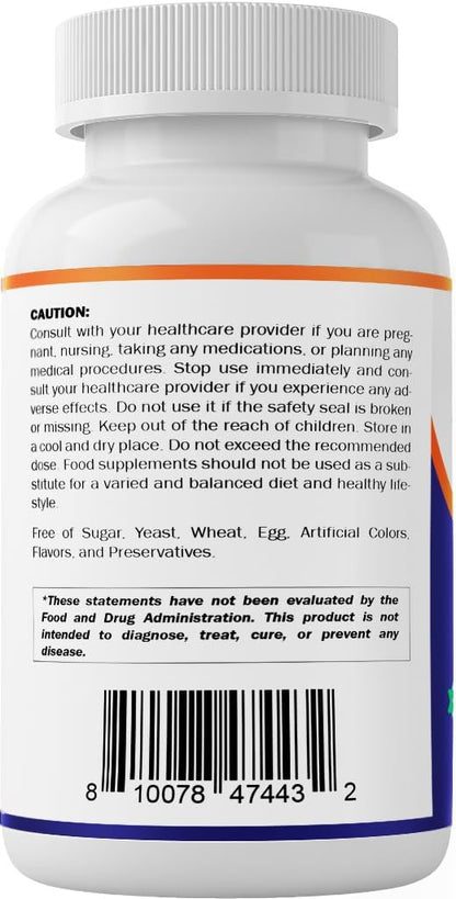 Vitamatic Alpha-Liponsäure (ALA) 600 mg pro Portion - 240 Kapseln - 120 Portionen - Non-GMO & Glutenfrei