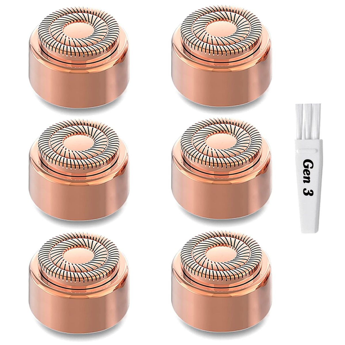 Ersatzköpfe der 3. Generation für Finishing Touch Flawless Facial Hair Remover – 6er-Pack