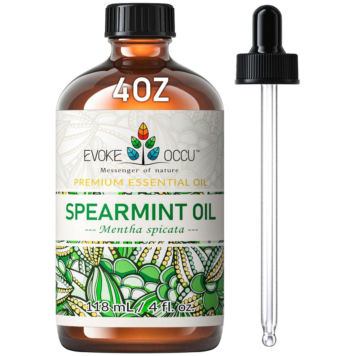 EVOKE OCCU Pfefferminzöl – Hemmt das Haarwachstum im Gesicht, erfrischt die Luft, ideal für Cremes & Lotionen – 118 ml