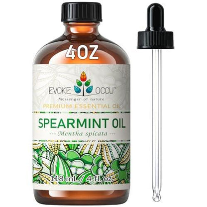 EVOKE OCCU Pfefferminzöl – Hemmt das Haarwachstum im Gesicht, erfrischt die Luft, ideal für Cremes & Lotionen – 118 ml