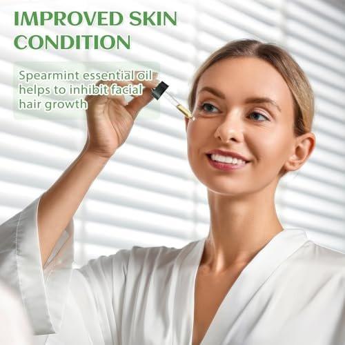 EVOKE OCCU Pfefferminzöl – Hemmt das Haarwachstum im Gesicht, erfrischt die Luft, ideal für Cremes & Lotionen – 118 ml