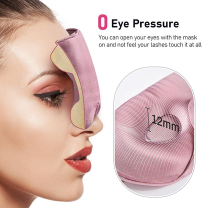 LitBear 100% 22 Momme Maulbeerseide Schlafmaske - 3D Konturierte Augenmaske für Männer und Frauen, weiche atmungsaktive Schlafmaske mit verstellbarem Band, perfekte Lichtblockade für erholsamen Schlaf (Bean Pink)