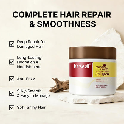 Karseell Collagen Haar Maske 100ml – Tiefenpflege mit Arganöl für trockenes & geschädigtes Haar, alle Haartypen