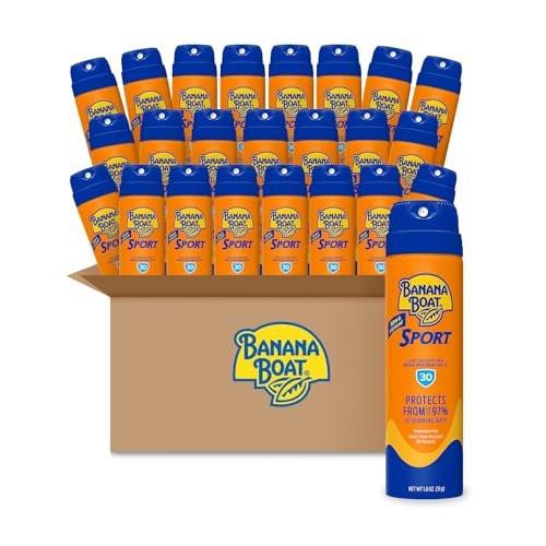 Banana Boat Sport Ultra Spray Sonnenschutz SPF 30, 1,8 oz – Mini Sonnencreme im Reiseformat, 24er-Pack