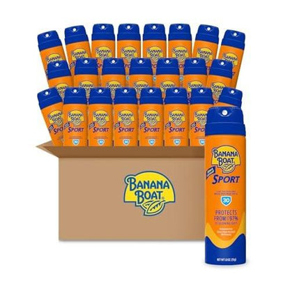 Banana Boat Sport Ultra Spray Sonnenschutz SPF 30, 1,8 oz – Mini Sonnencreme im Reiseformat, 24er-Pack