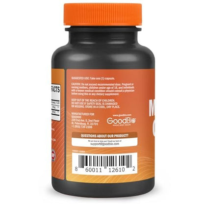 GOODBIO Magnesium Glycinat 500mg – Hochdosiertes Magnesiumpräparat mit hoher Absorption für Stressabbau, Schlaf, Herz- und Knochengesundheit, Nervenunterstützung – Non-GMO, Glutenfrei, Magenfreundlich, 240 Kapseln