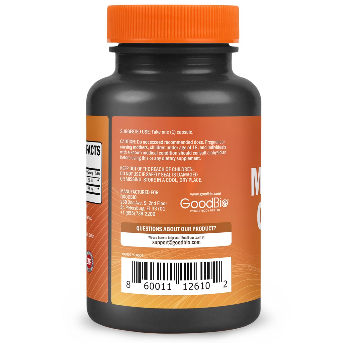 GOODBIO Magnesium Glycinat 500mg – Hochdosiertes Magnesiumpräparat mit hoher Absorption für Stressabbau, Schlaf, Herz- und Knochengesundheit, Nervenunterstützung – Non-GMO, Glutenfrei, Magenfreundlich, 240 Kapseln