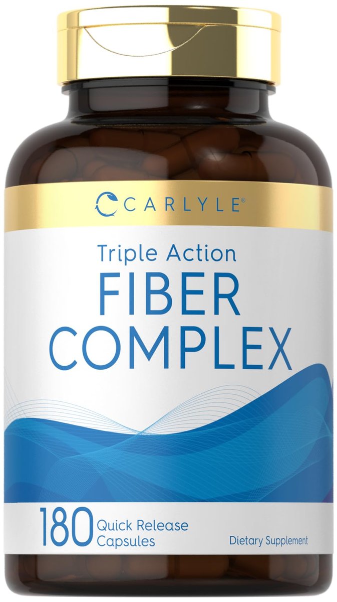 Carlyle Triple Action Fiber Complex | 180 Kapseln | Vegetarisch, Nicht-GVO und Glutenfrei