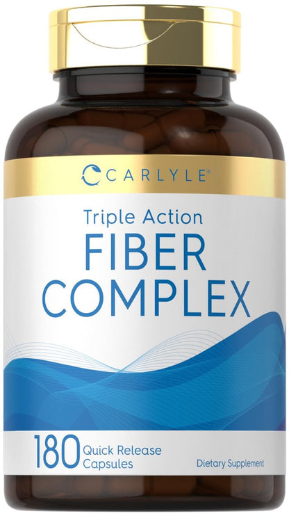 Carlyle Triple Action Fiber Complex | 180 Kapseln | Vegetarisch, Nicht-GVO und Glutenfrei