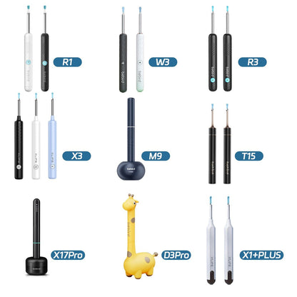 Bebird Ersatzspitzen Ear-10 10 Stück Ohrenschmalzentfernungsspitzen für nasse/trockene Ohrenreinigung – Original BEBIRD Ohrreiniger-Spitzen für R1/W3/R3/M9/T15/X3/D3Pro/X1+Plus (Durchmesser 3,5 mm)