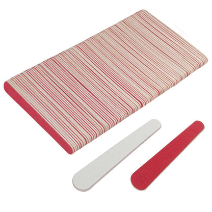 Mini Nail Feilen (100er Pack), 180/240 Grit Holzfeilen Doppelseitig, Kleine Holz-Emery-Fingernagelfeilen für Natürliche Nägel, Professionell, Wiederverwendbar, Maniküre Pediküre