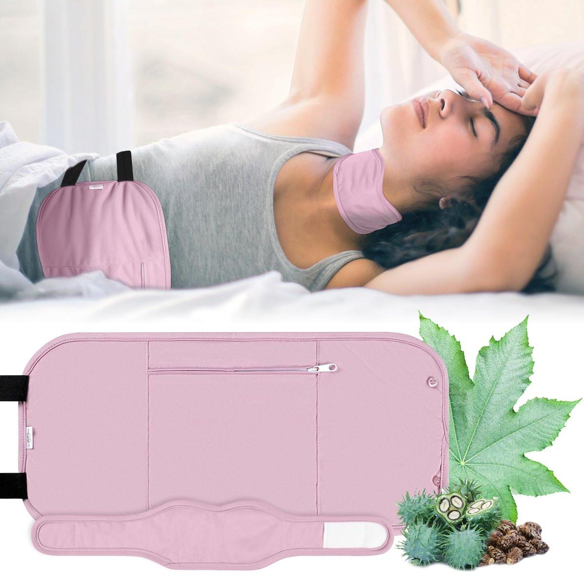 Rizinusöl-Pack-Wrap mit Bio-Baumwollflanell – Wiederverwendbare Rizinusöl-Packs für den Bauch – Rizinusöl-Pack für Leberreinigung – Lila (Rizinusöl nicht enthalten)
