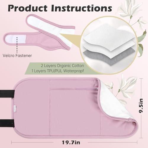 Rizinusöl-Pack-Wrap mit Bio-Baumwollflanell – Wiederverwendbare Rizinusöl-Packs für den Bauch – Rizinusöl-Pack für Leberreinigung – Lila (Rizinusöl nicht enthalten)