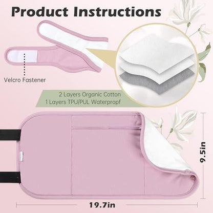 Rizinusöl-Pack-Wrap mit Bio-Baumwollflanell – Wiederverwendbare Rizinusöl-Packs für den Bauch – Rizinusöl-Pack für Leberreinigung – Lila (Rizinusöl nicht enthalten)