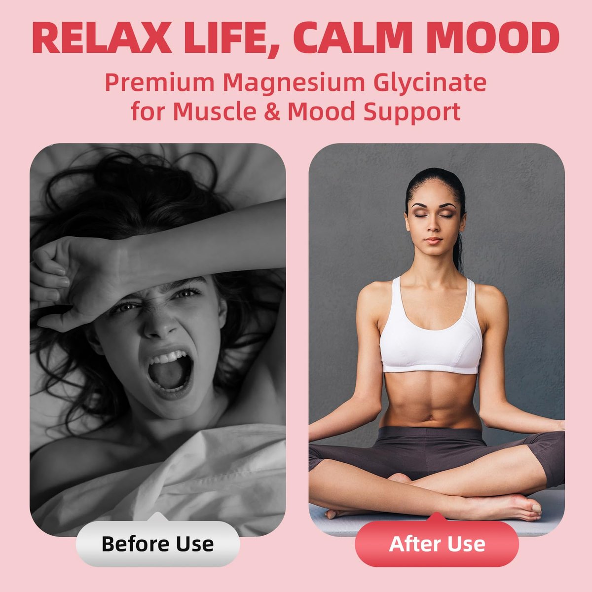 Magnesium Glycinat Flüssig Tropfen mit Kamille, Weißdorn & Ingwer – Stressabbau & Verdauungskomfort, Schnelle Absorption, Nicht-GMO, Vegan, Zuckerfrei, Erdbeergeschmack, 60 ml