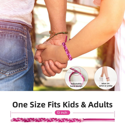 BuggyBands 24er Pack Mückenarmbänder für Erwachsene & Kinder – DEET-frei, einzeln verpackt, verstellbare PU-Leder-Armbänder gegen Insekten
