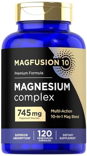 Magfusion-10 Magnesium Komplex 745mg | 120 Kapseln | 10-in-1 Mischung | Vegetarisch, Nicht-GVO, Glutenfrei