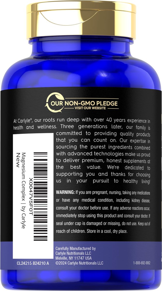 Magfusion-10 Magnesium Komplex 745mg | 120 Kapseln | 10-in-1 Mischung | Vegetarisch, Nicht-GVO, Glutenfrei