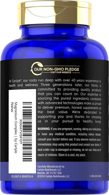Magfusion-10 Magnesium Komplex 745mg | 120 Kapseln | 10-in-1 Mischung | Vegetarisch, Nicht-GVO, Glutenfrei