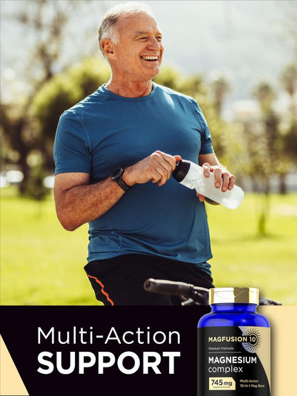Magfusion-10 Magnesium Komplex 745mg | 120 Kapseln | 10-in-1 Mischung | Vegetarisch, Nicht-GVO, Glutenfrei
