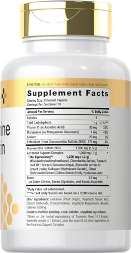 Doctor's Way Glucosamin Chondroitin MSM Kurkuma Komplex | 200 Kapseln | Nahrungsergänzungsmittel für Erwachsene | Non-GMO, Glutenfrei