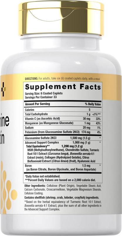 Doctor's Way Glucosamin Chondroitin MSM Kurkuma Komplex | 200 Kapseln | Nahrungsergänzungsmittel für Erwachsene | Non-GMO, Glutenfrei