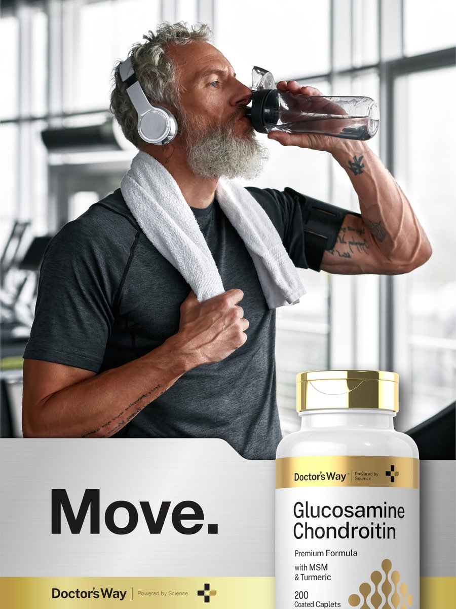 Doctor's Way Glucosamin Chondroitin MSM Kurkuma Komplex | 200 Kapseln | Nahrungsergänzungsmittel für Erwachsene | Non-GMO, Glutenfrei