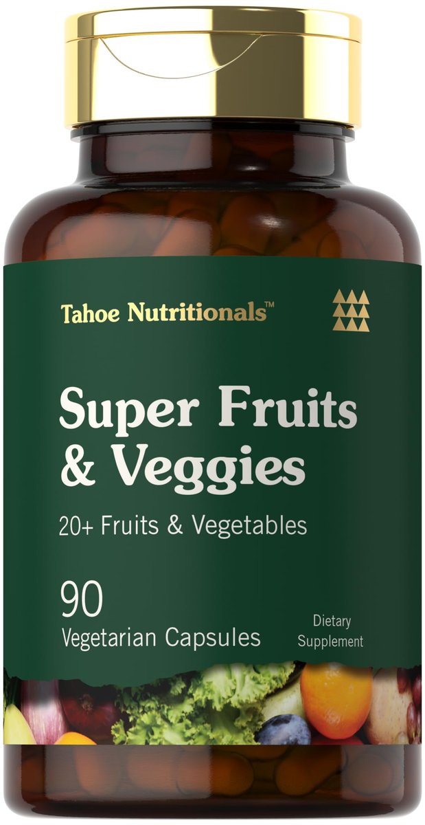 Tahoe Nutritionals Super Fruits und Gemüse Kapseln | 90 Kapseln | Vegetarisch, Nicht-GVO und Glutenfrei