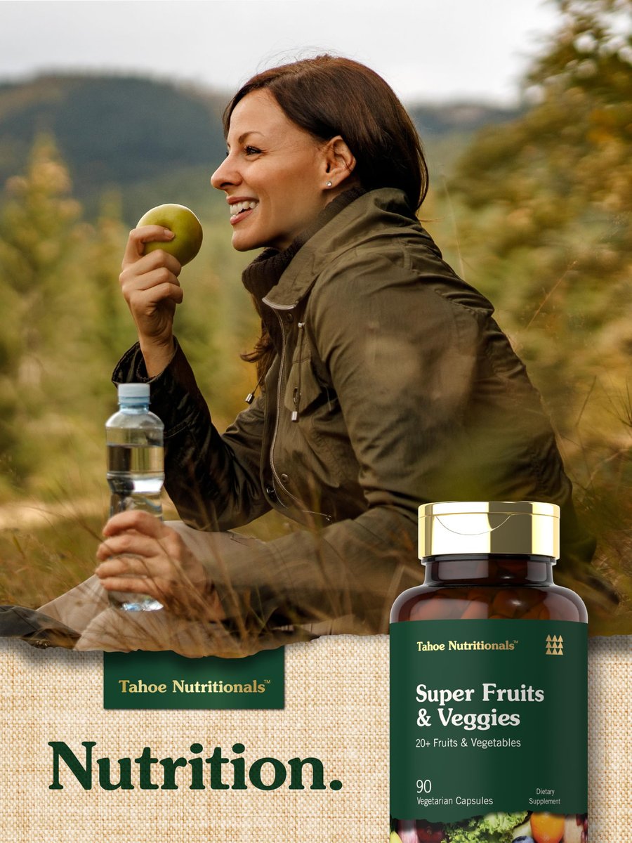 Tahoe Nutritionals Super Fruits und Gemüse Kapseln | 90 Kapseln | Vegetarisch, Nicht-GVO und Glutenfrei