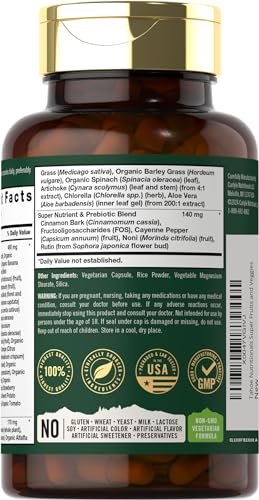 Tahoe Nutritionals Super Fruits und Gemüse Kapseln | 90 Kapseln | Vegetarisch, Nicht-GVO und Glutenfrei