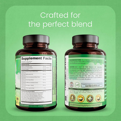 Sea Moss, Schwarzkümmelöl, Blasentang, Kurkuma, Ashwagandha, Klette, Vitamin C, D3, Gelbwurzel, Manuka, Löwenzahn – 90 vegane Kapseln
