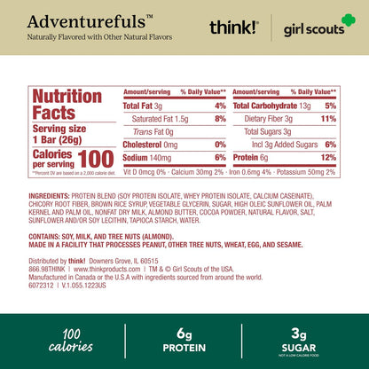 think! Girl Scout Minis, Adventurefuls, 15 Stück – Protein-Snack-Riegel