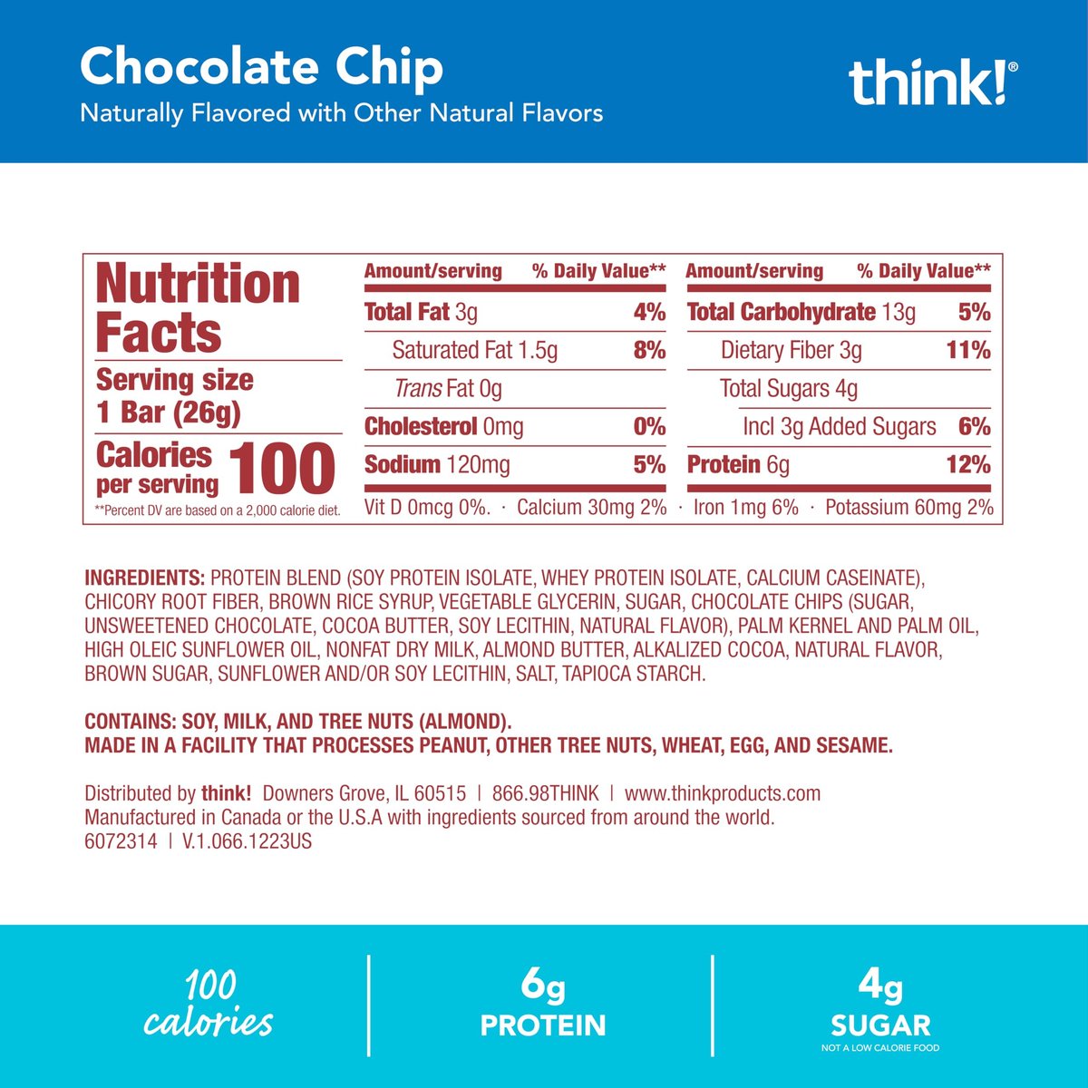 think! Minis, Schokoladenstückchen, 15er-Pack, Proteinriegel